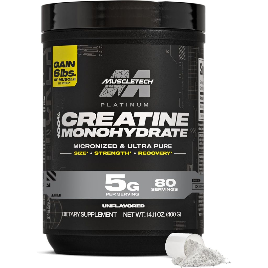 MuscleTech 100% Creatine Monohydrate Powder 14.11oz (80 Servings)