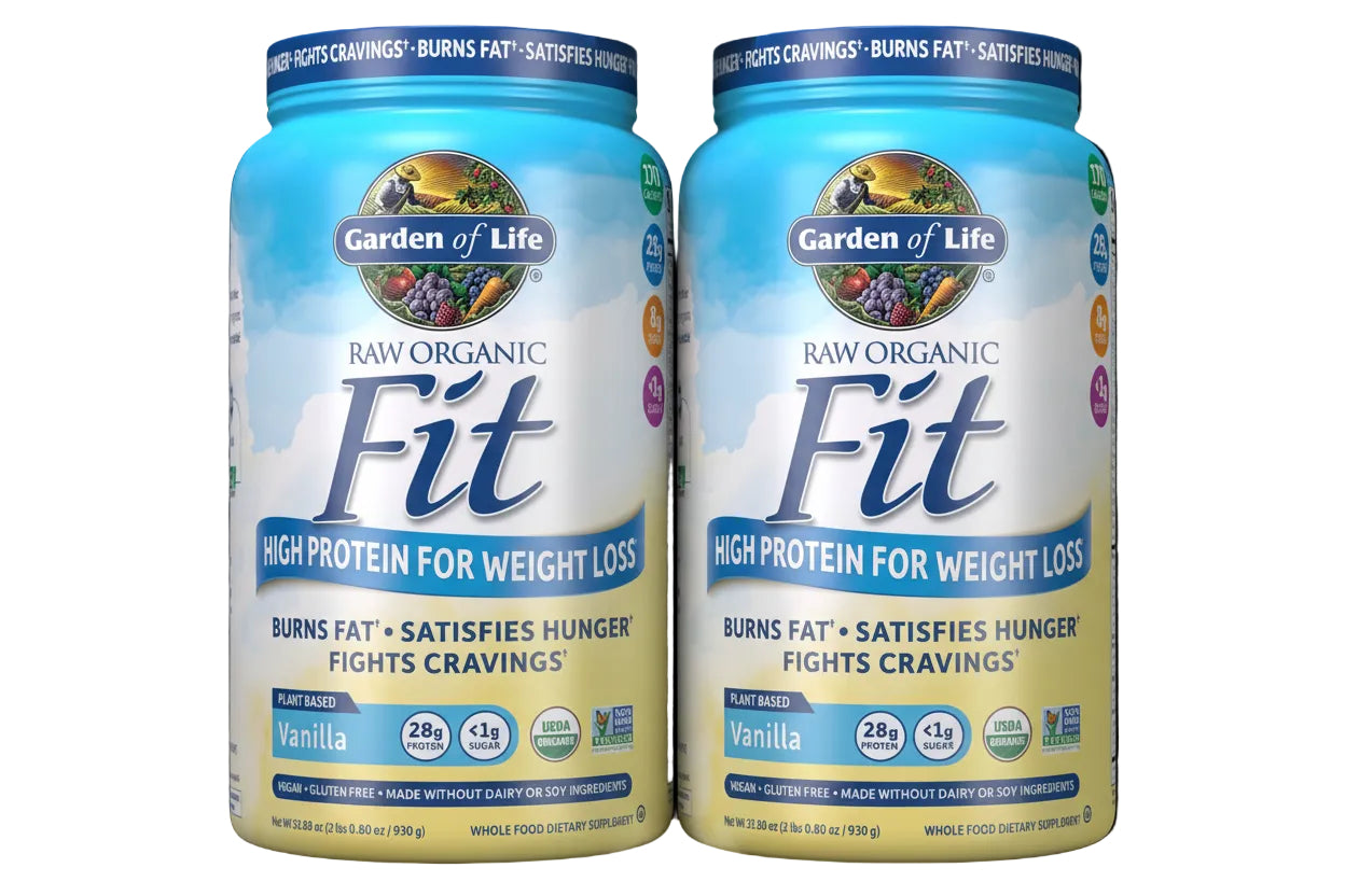 Garden of Life Raw Organic Fit High Protein Weight Loss Powder - Vanilla, 2lb (2 Pack)