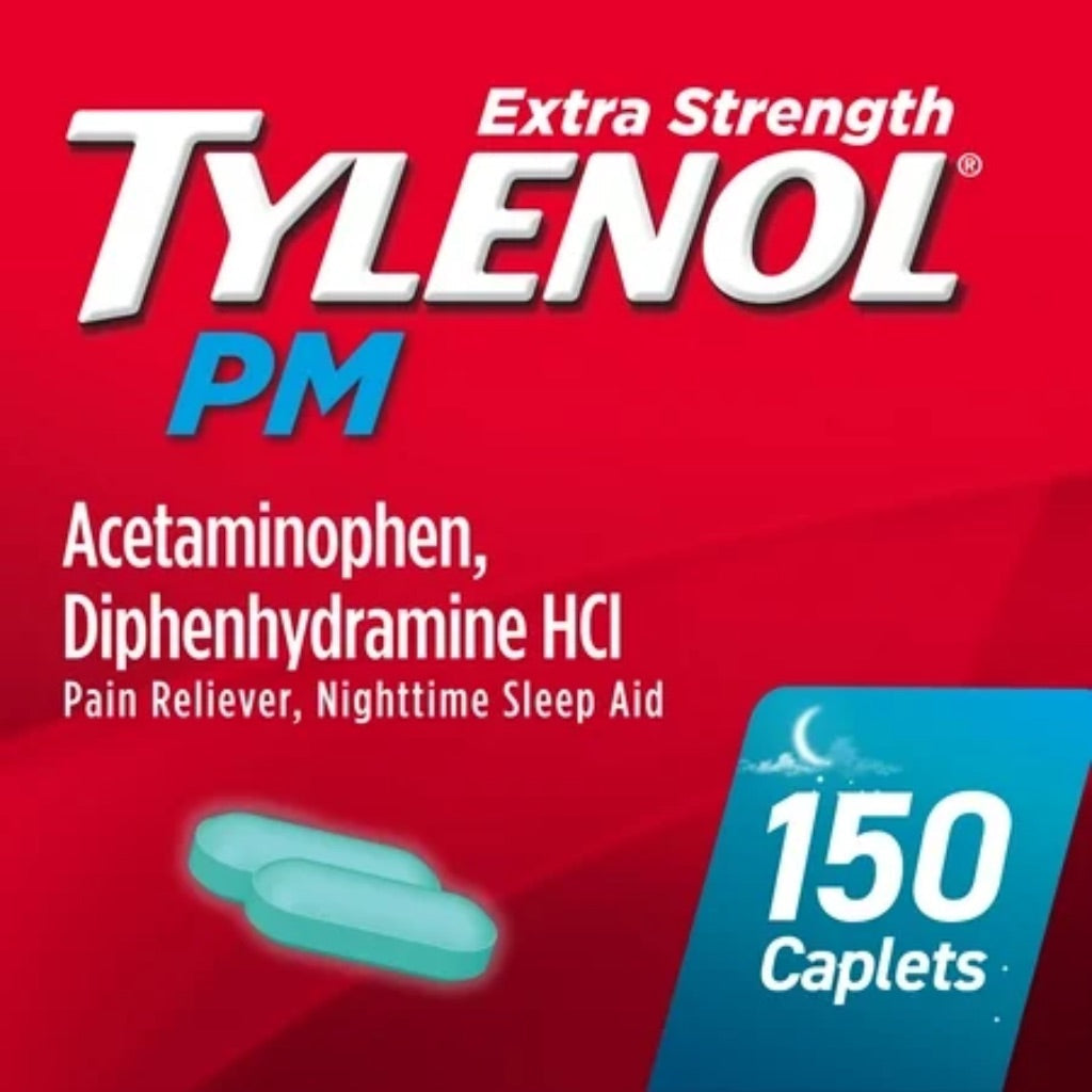 Tylenol PM Extra Strength Acetaminophen 500mg Pain Reliever & Sleep Aid - 150 Caplets