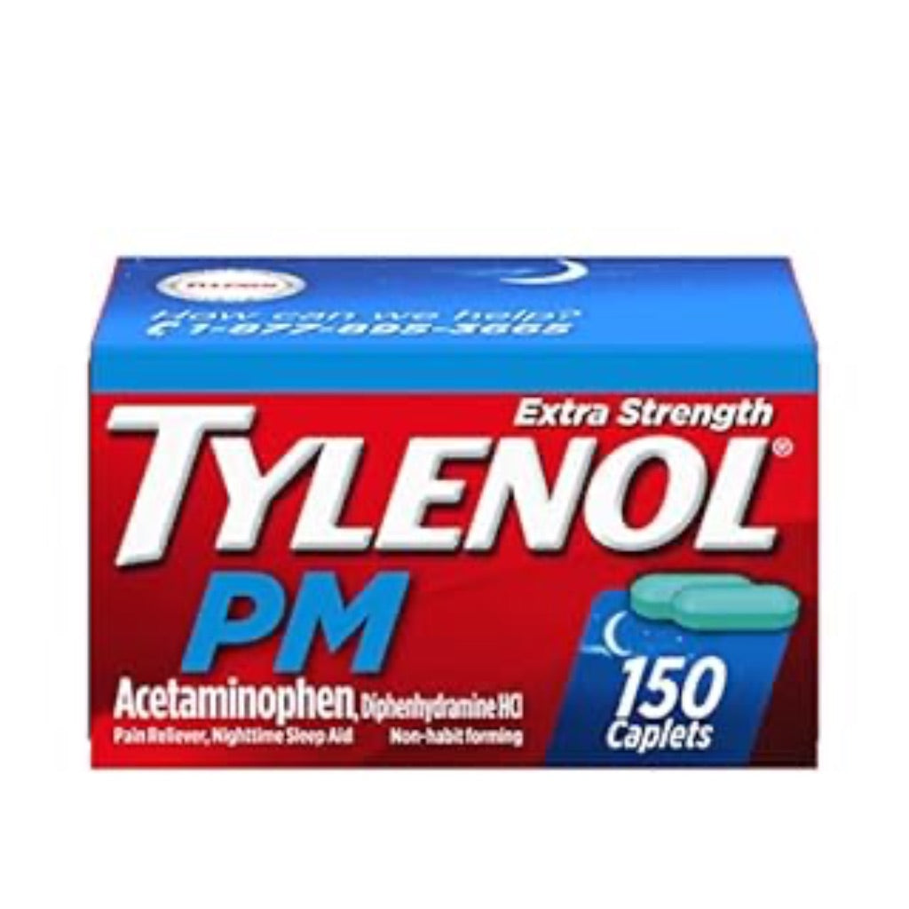 Tylenol PM Extra Strength Acetaminophen 500mg Pain Reliever & Sleep Aid - 150 Caplets