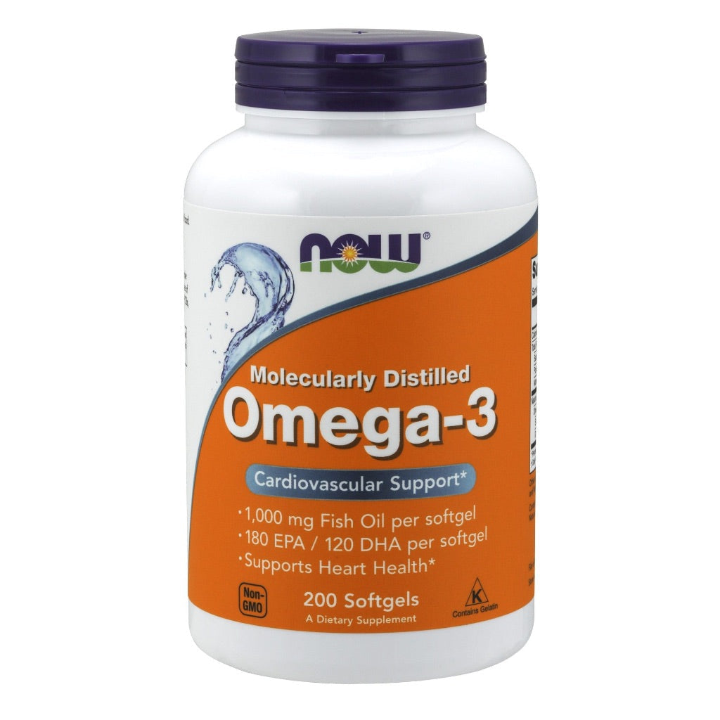 Now Foods Moleculary Distilled Omega-3 1000mg - 200 Softgels