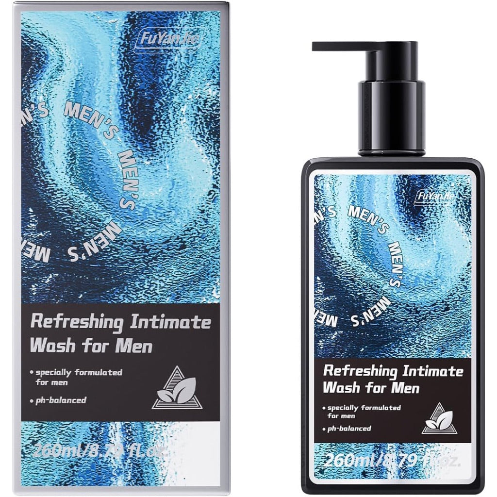Men's Intimate Wash, Intimate Body Wash for Men, PH Balance for Sensitive Skin, Plant-Based Formula 260ml/8.79oz