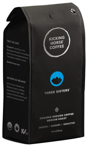 Kicking Horse Coffee Three Sisters Medium Roast Ground Coffee, 10oz Bag