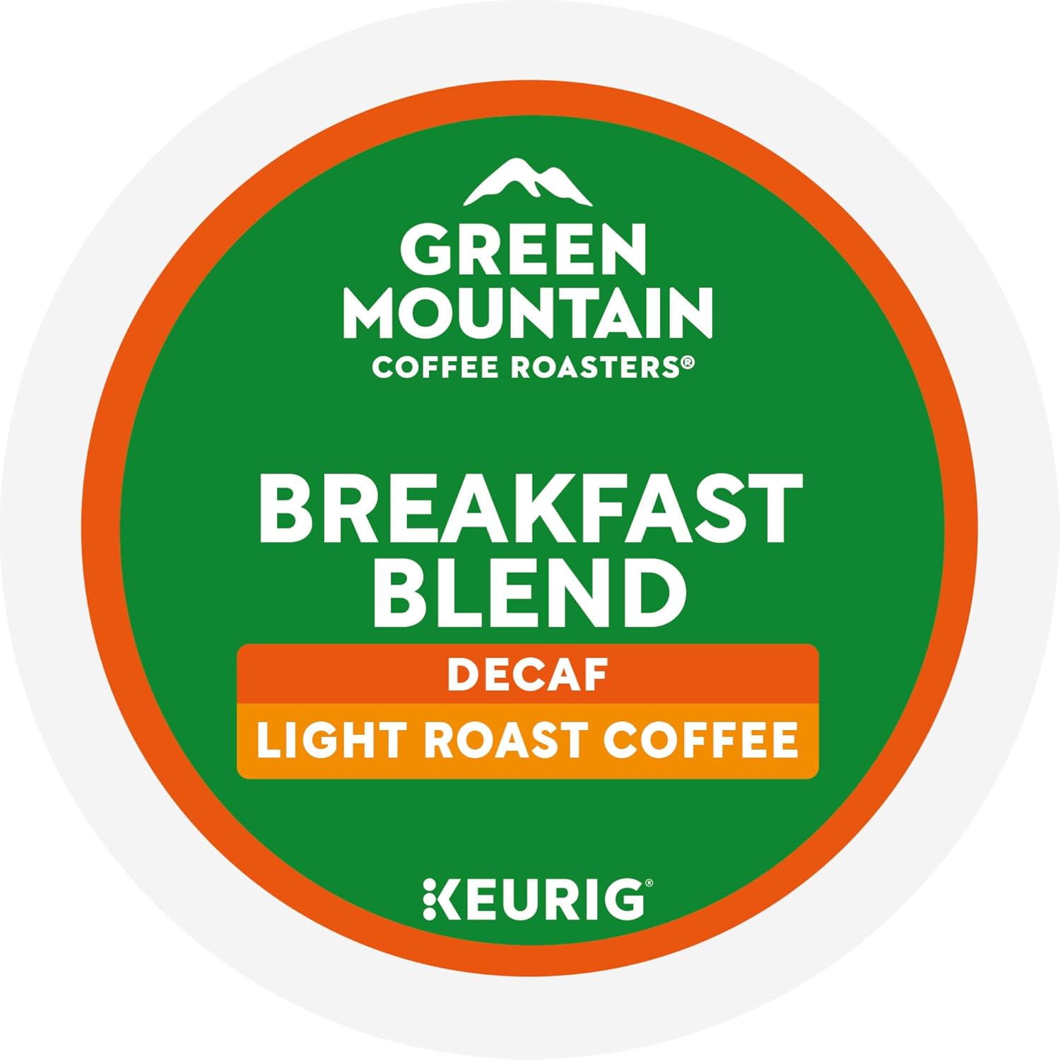 Green Mountain Coffee Roasters Decaf Breakfast Blend Keurig K-Cup Pods, 60ct