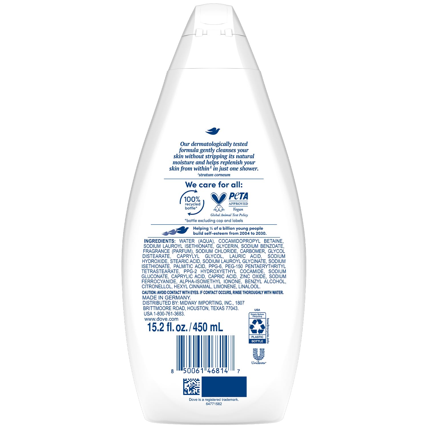 Dove Body Wash Luxurious Moisturizing Cleanser - Silky Velvet, 15.2 fl. oz. (3 Pack)