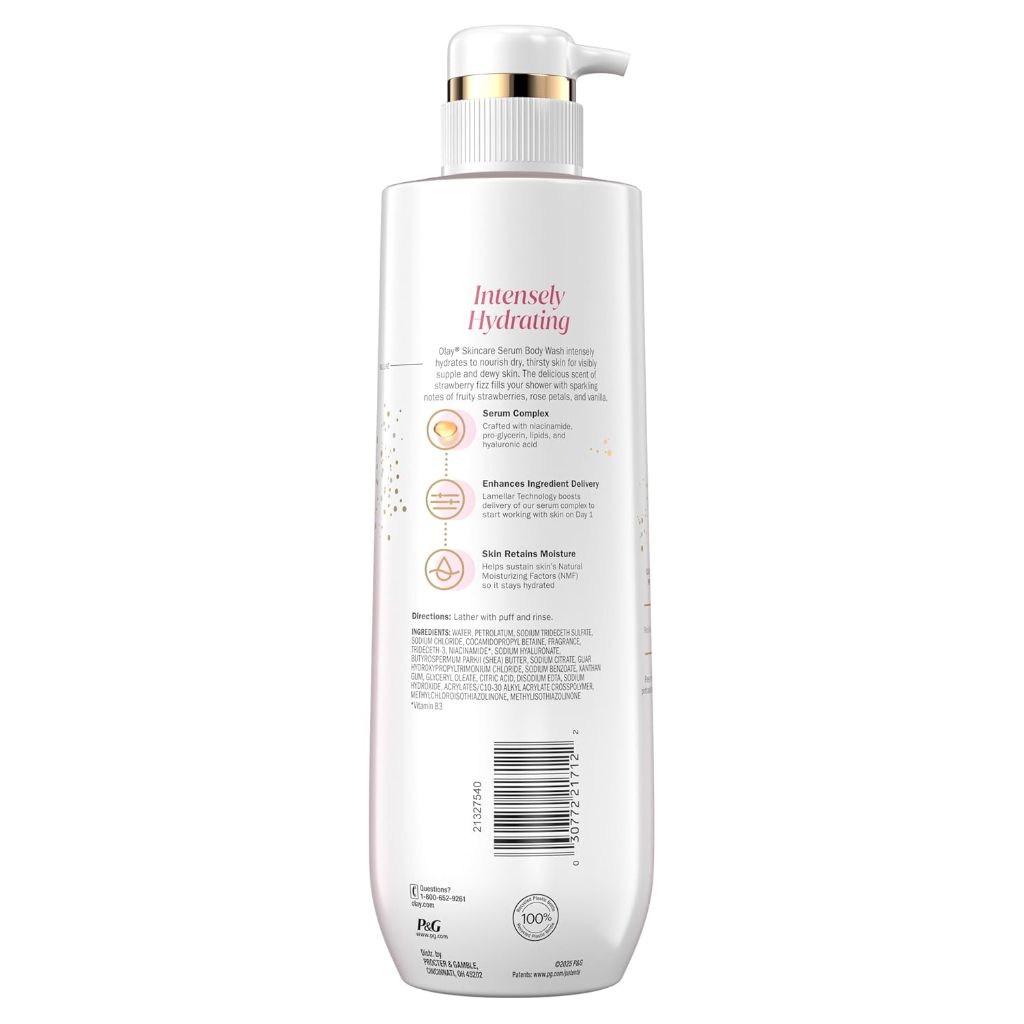 Olay Intensely Hydrating Body Wash with Hyaluronic Serum Complex - Strawberry Fizz, 20 fl. oz.