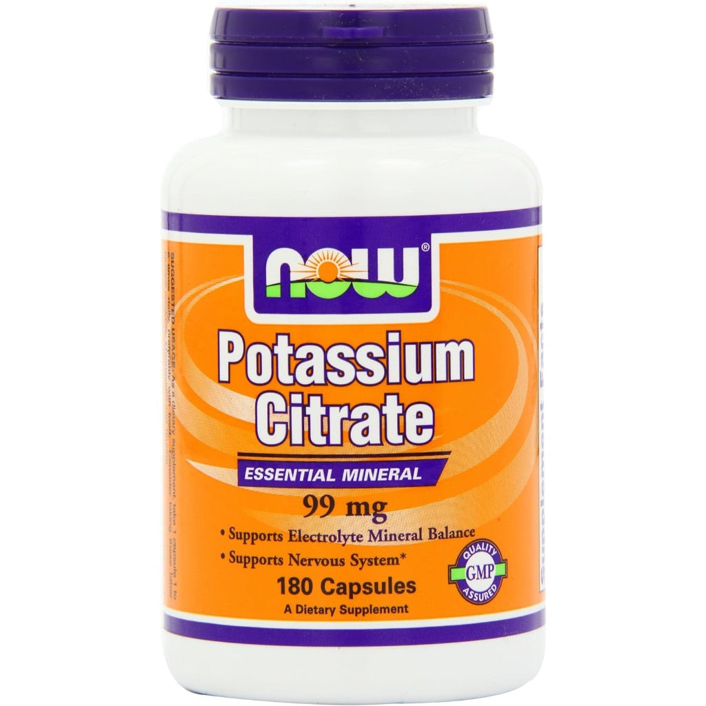 NOW Potassium Citrate 99mg - 180 Capsules