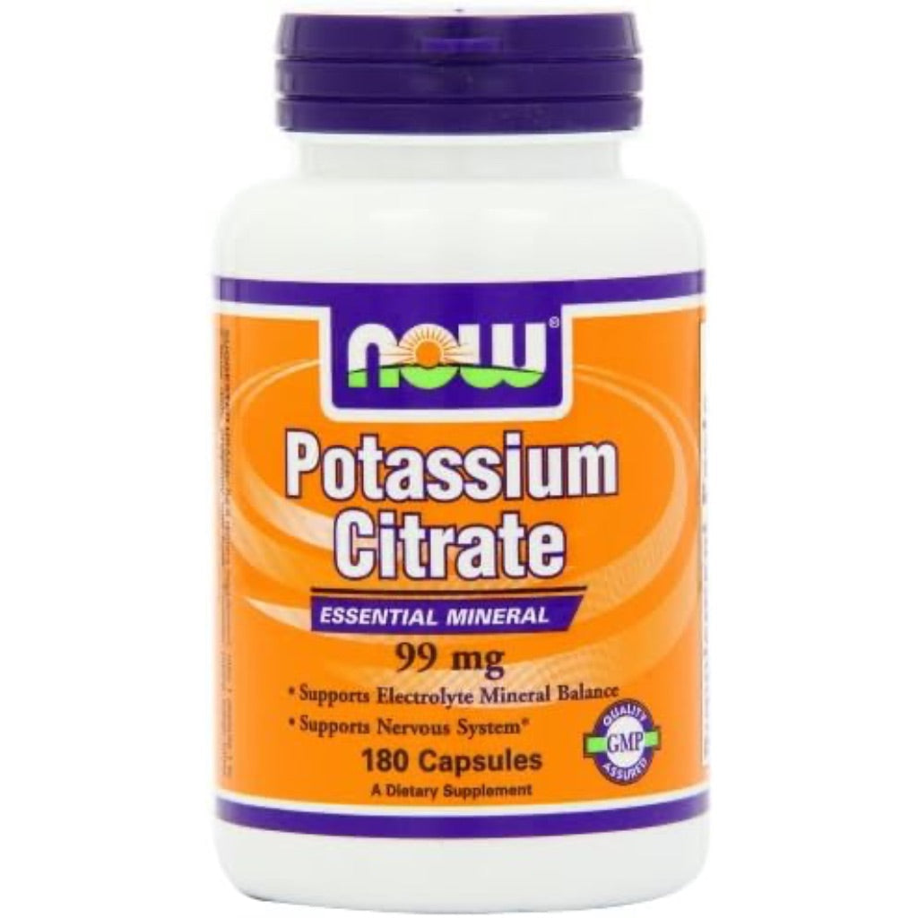 NOW Potassium Citrate 99mg - 180 Capsules