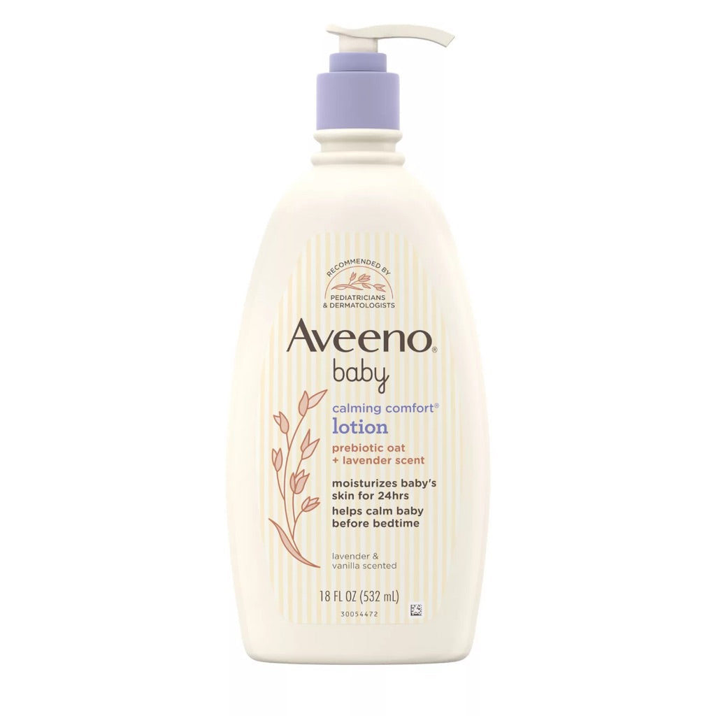 Aveeno Baby Calming Comfort Moisturizing Bedtime Body Lotion - Lavender, 18 fl. oz.