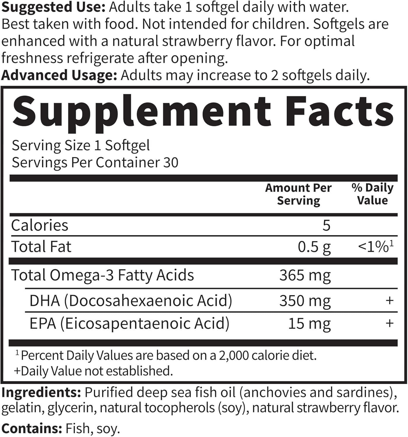 Garden of Life Oceans Mom Prenatal Fish Oil DHA 350mg, Omega-3 - Strawberry, 30 Softgels