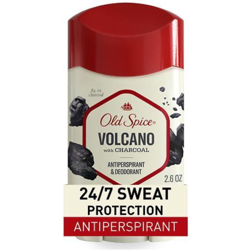 Old Spice Men's Antiperspirant Deodorant Invisible Solid Stick - Volcano with Charcoal, 2.6 oz