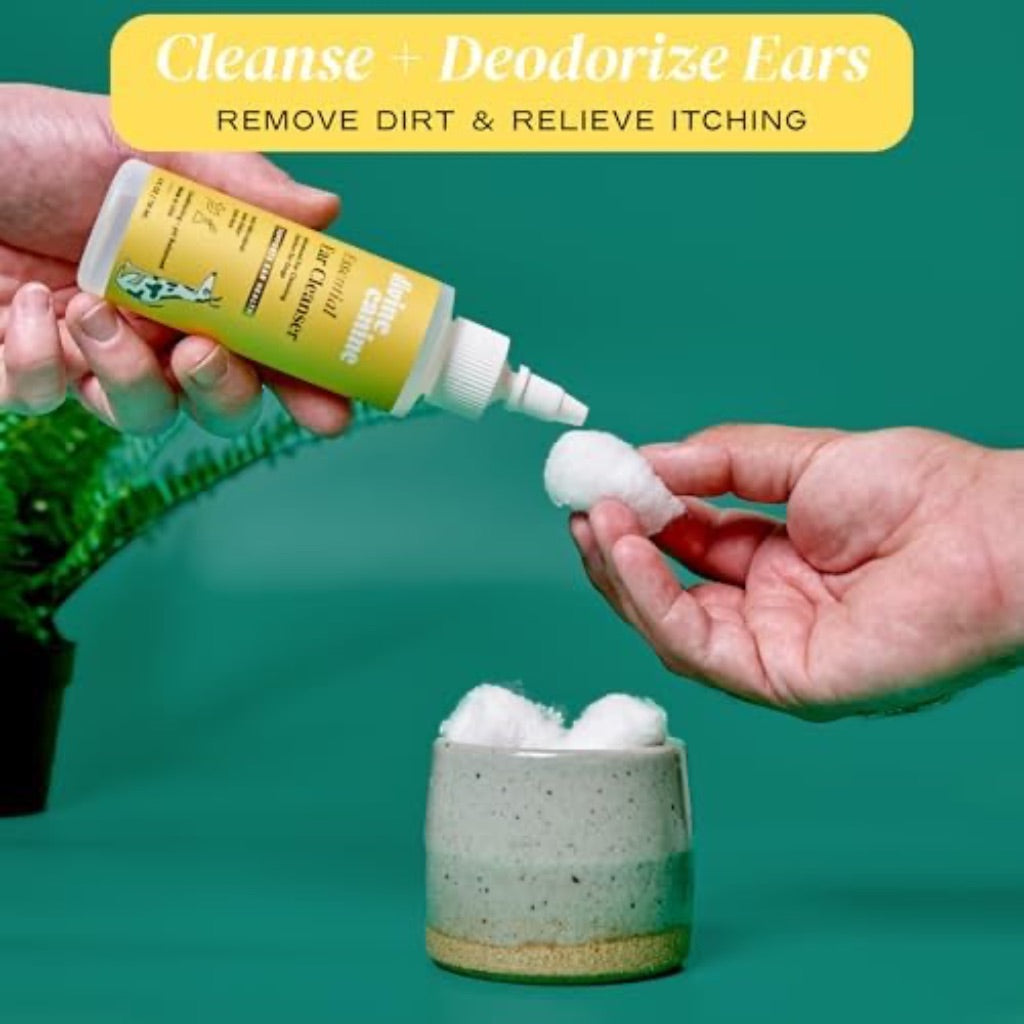 Dog Ear Cleaner - 8 Fl Oz of Dog Ear Wash - Drops to Dissolve Wax, Combat Odor, and Support Healthy Ears - Made with Chamomile, Honey, and Aloe - Made in The USA