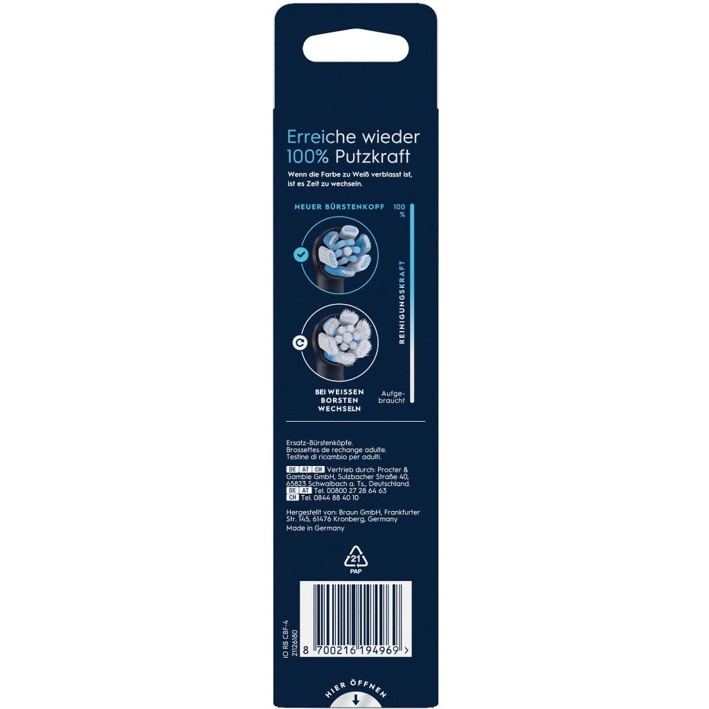 Oral-B Replacement Brush Heads Oral-B IO Ultimate Clean, For Advanced Deep Cleaning And Plaque Removal