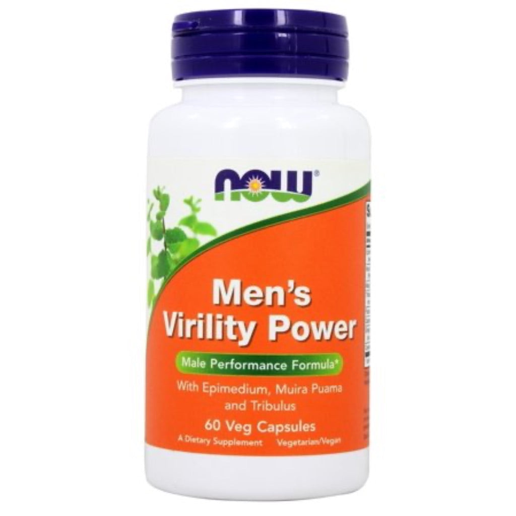 NOW Supplements Men's Virility Power w/Epimedium, Maca, Tribulus - 60 Capsules