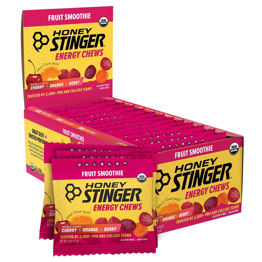 Honey Stinger Organic Energy Chews - Fruit Smoothie, 12 Pack
