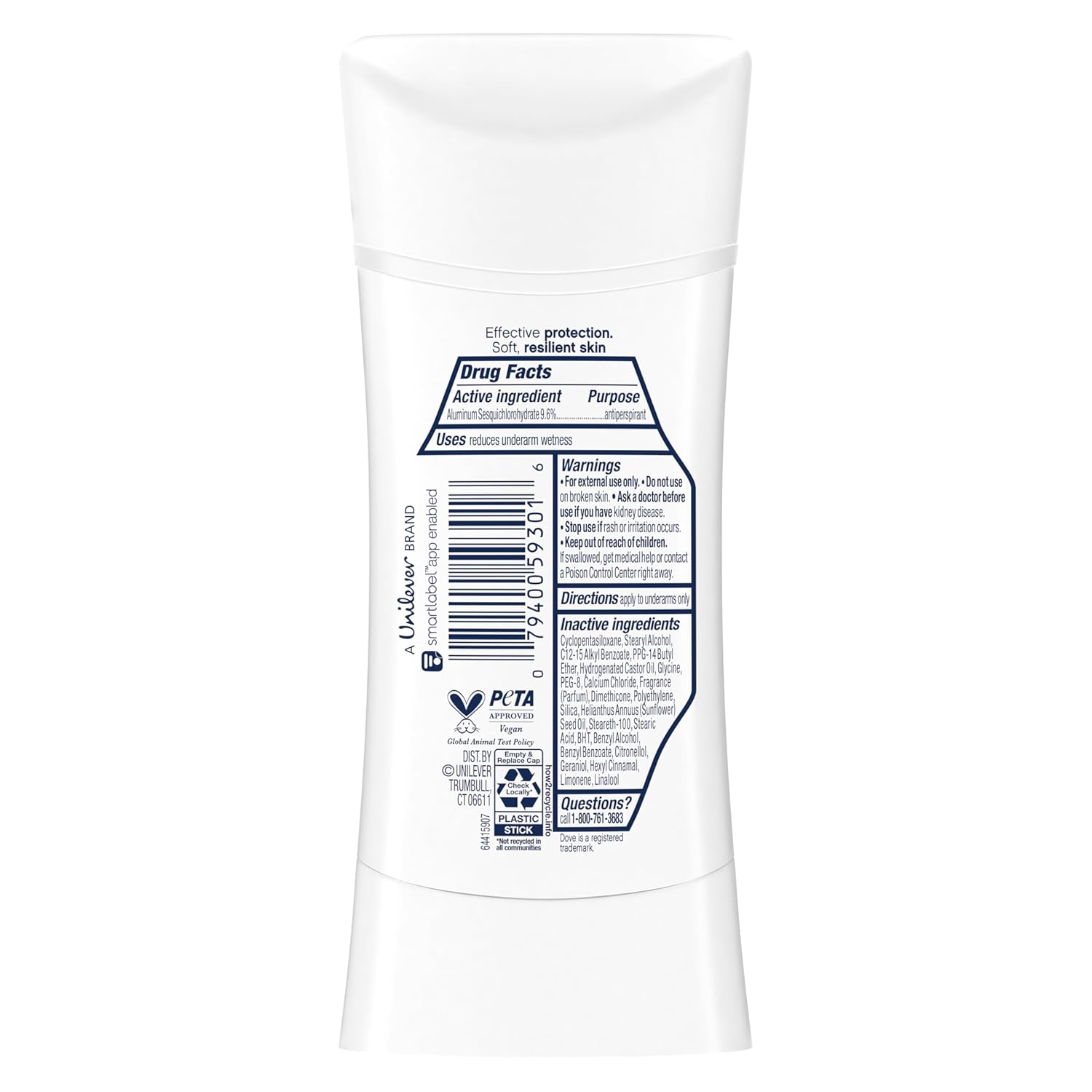 Dove Advanced Care Women's Invisible 48h Antiperspirant Stick - Clear Finish, 2.6oz