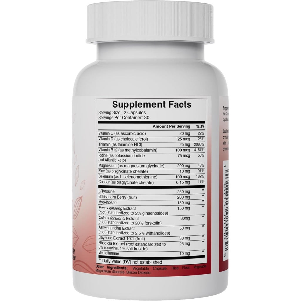 Pure Peak Advanced Formula Thyroid Support Supplement - 60 Capsules