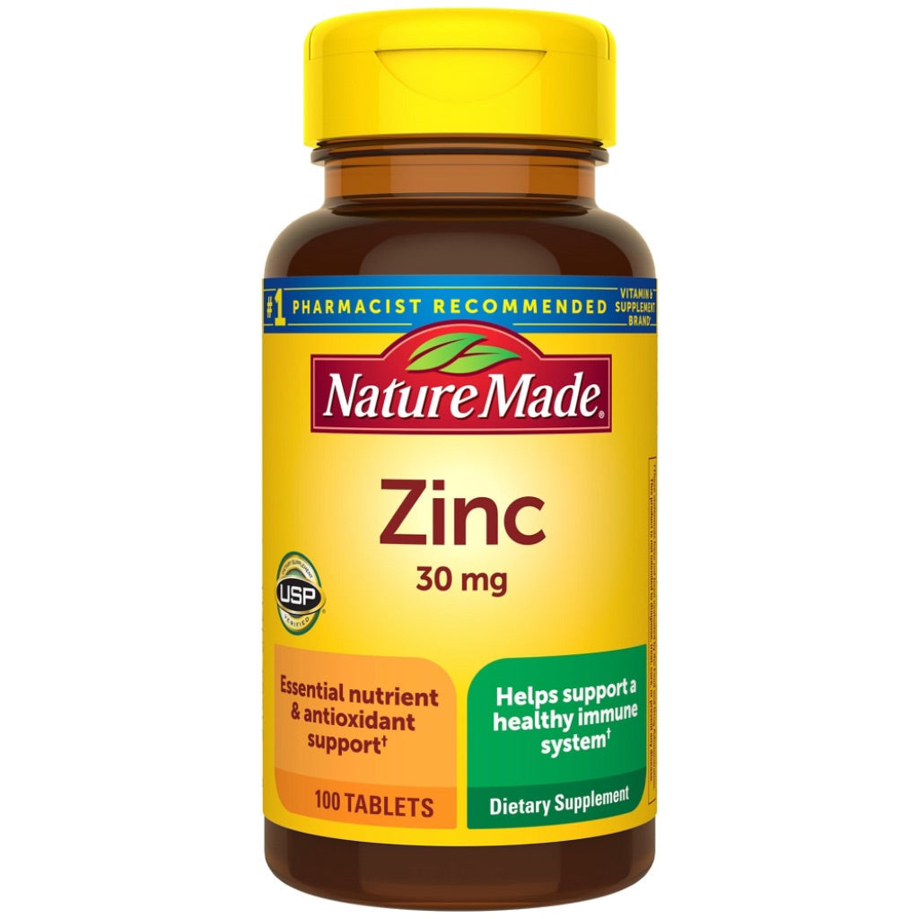 Nature Made Zinc 30mg for Antioxidant and Immune Support - 100 Tablets