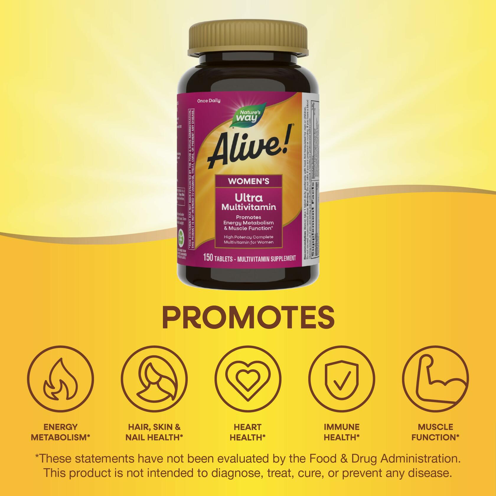 Nature’s Way Alive! Women’s Ultra Multivitamin Tablets - 150ct (2 Pack)