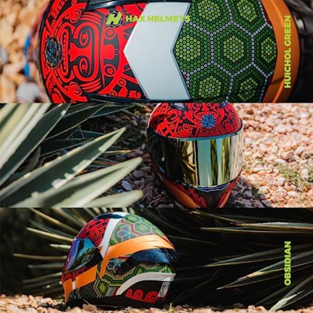 HAX Obsidian Full Face Dual Visor Adult Motorcycle Helmet, Pinlock Ready, DOT Approved - HUICHIOL Green, XXL