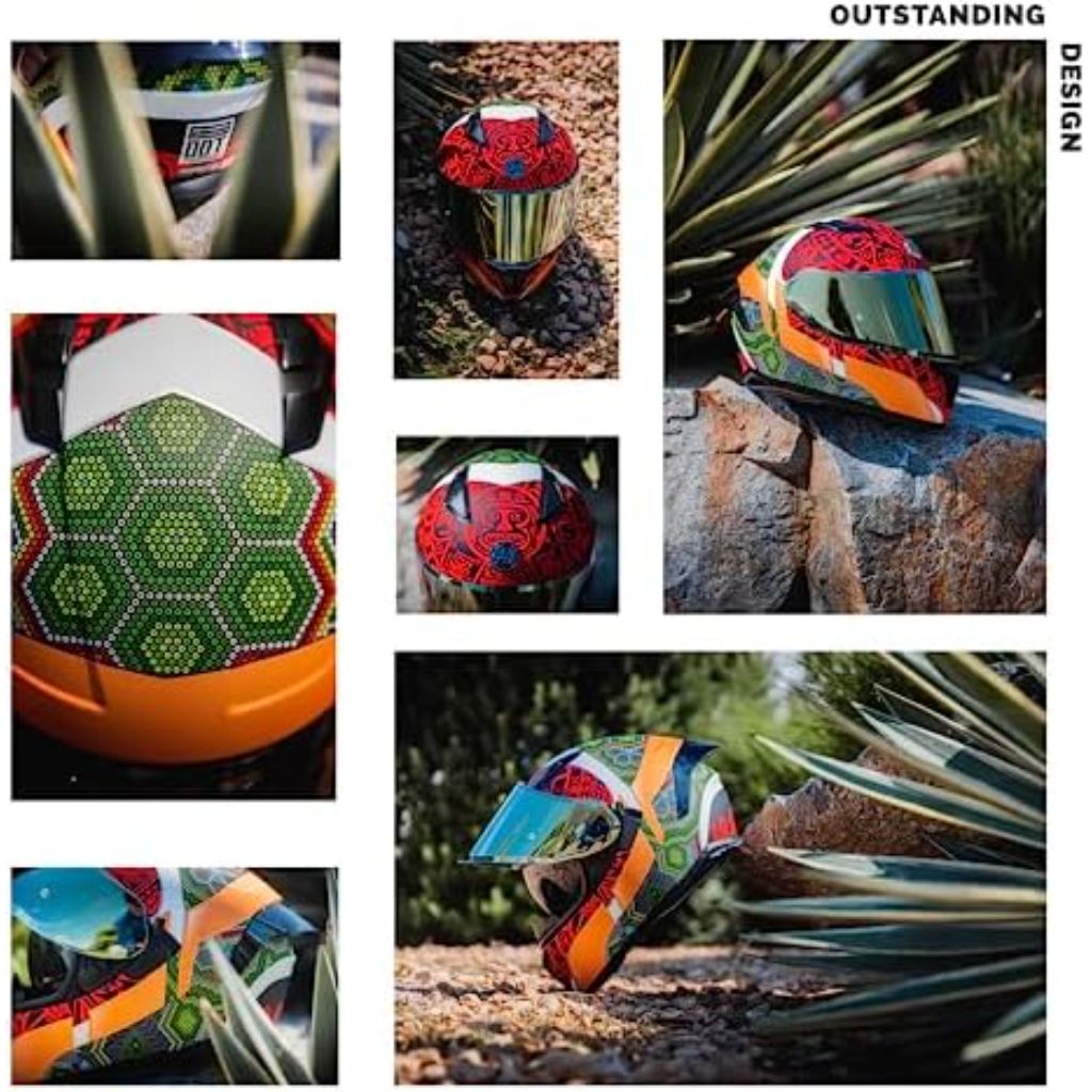 HAX Obsidian Full Face Dual Visor Adult Motorcycle Helmet, Pinlock Ready, DOT Approved - HUICHIOL Green, XXL