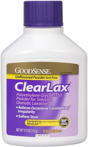 GoodSense Clearlax Polyethylene Glycol Osmotic Laxative Powder - 17.9 oz