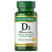 Nature's Bounty Vitamin D3 125 mcg 5000 IU - 150 Softgels