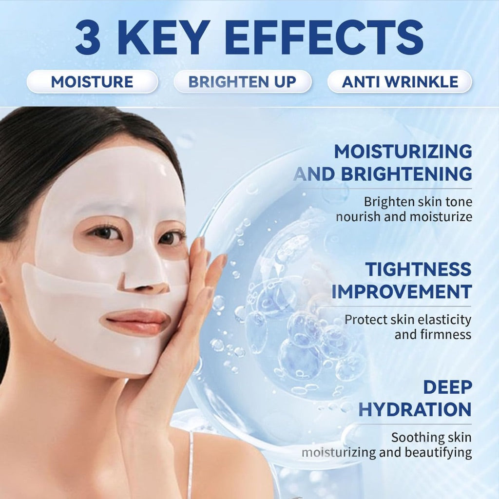 Deep Collagen Anti-Wrinkle Lifting Mask, Deep Hydrating Firming Overnight Hydrogel Mask - 5 Masks (2 Pack)