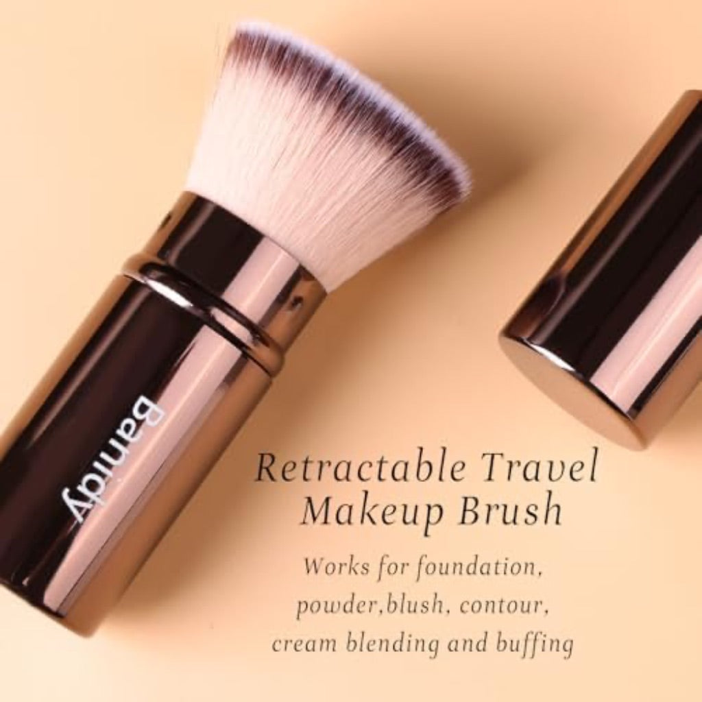 Retractable Kabuki Face Makeup Brush (Flat Head)