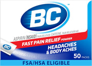 BC Powder Original Strength Headache & Fast Pain Relief Powder with Aspirin (NSAID) - 50ct