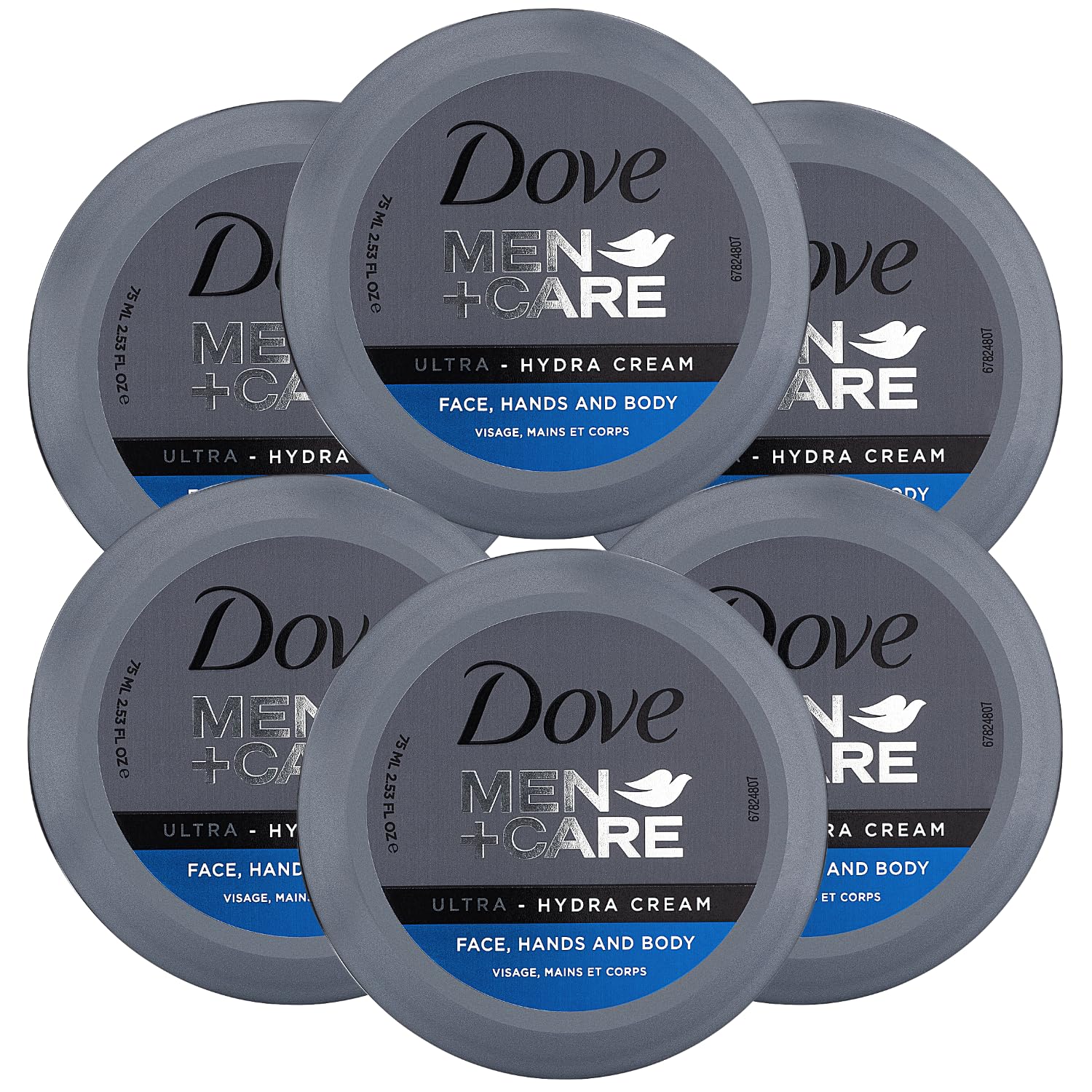 Dove Men+Care Ultra-Hydra Cream for Face, Hands and Body - 2.53oz (6 Pack)