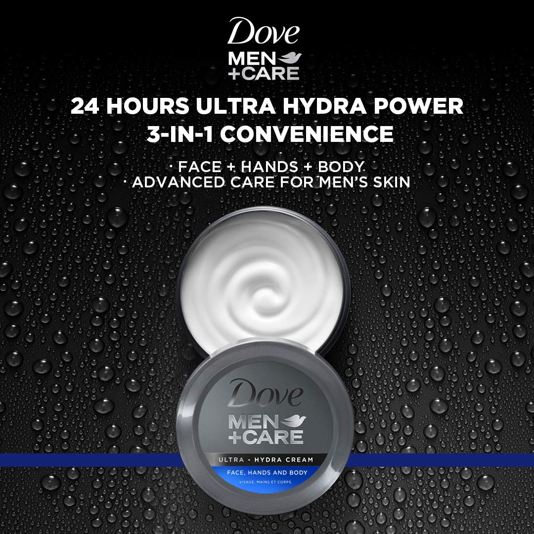 Dove Men+Care Ultra-Hydra Cream for Face, Hands and Body - 2.53oz (6 Pack)
