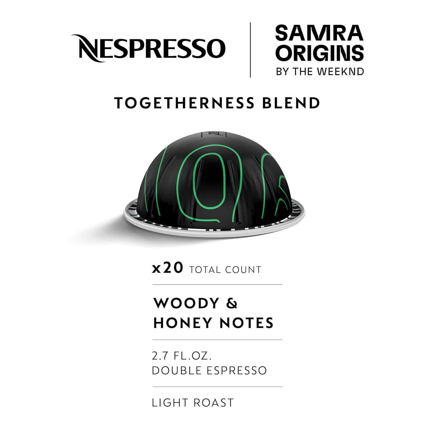 Nespresso Vertuo Samra Origins by The Weeknd: Togetherness Blend, 20ct