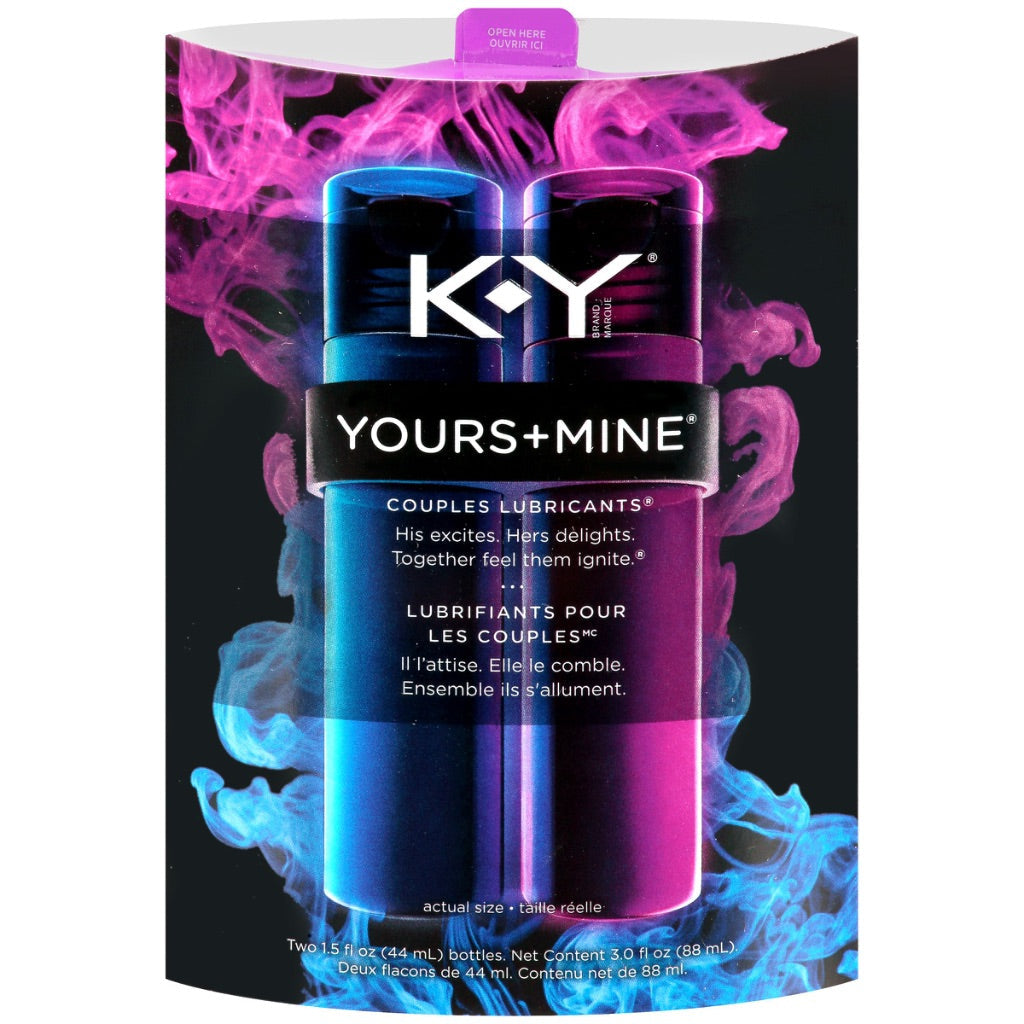 KY Yours & Mine Heat & Tingle Couples Lubricant - 2x 1.5 fl. oz.