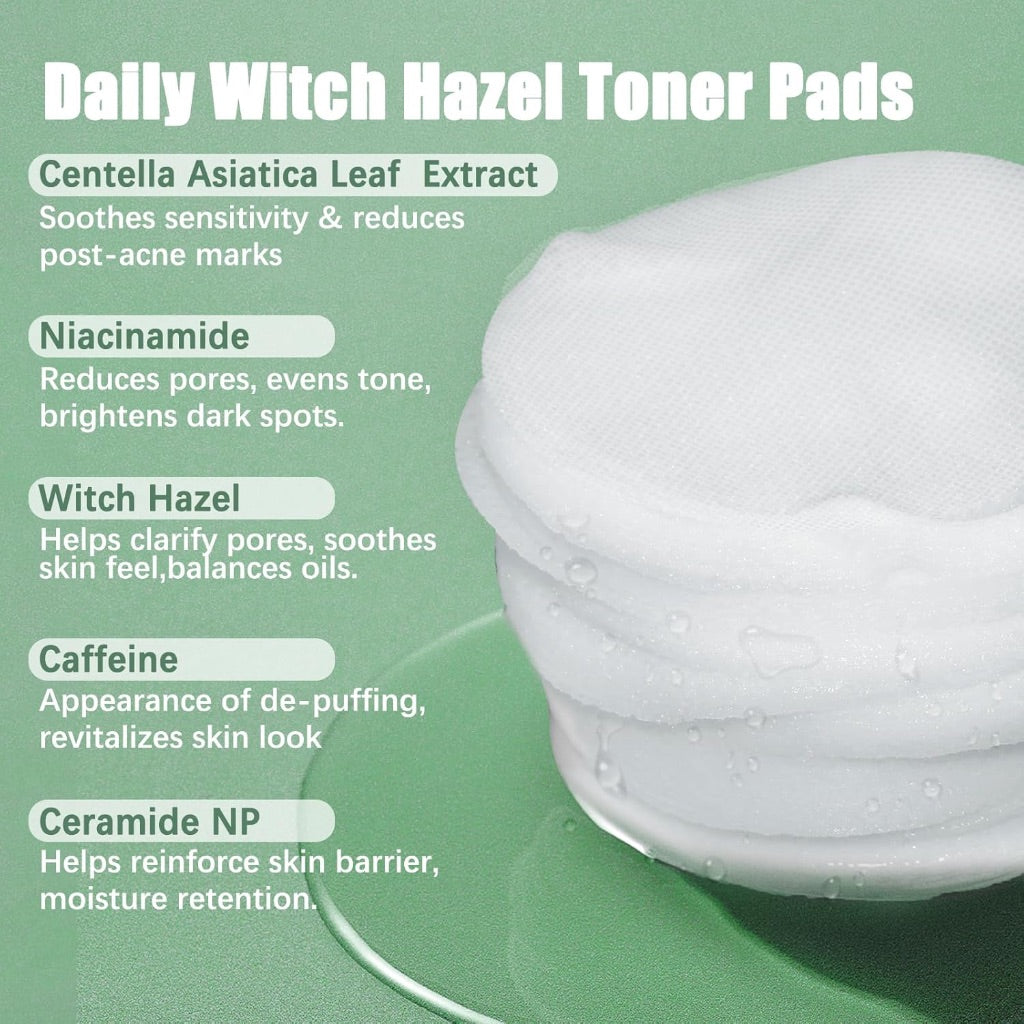 Kestper Day & Night Toner Pads to Soothe Redness, Strengthen Barrier, & Refine Pores with Centella Asiatica, Niacinamide - 110ct