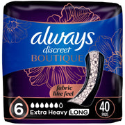Always Discreet Boutique Incontinence Pads - Extra Heavy, Long Length - 40ct