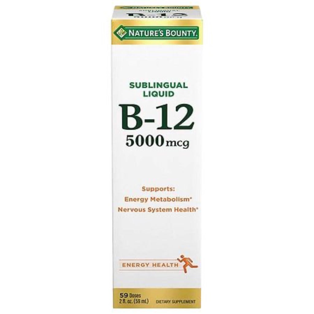Nature’s Bounty Vitamin B-12 Sublingual Liquid, 5000 mcg - 2 fl. oz.