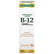 Nature’s Bounty Vitamin B-12 Sublingual Liquid, 5000 mcg - 2 fl. oz.