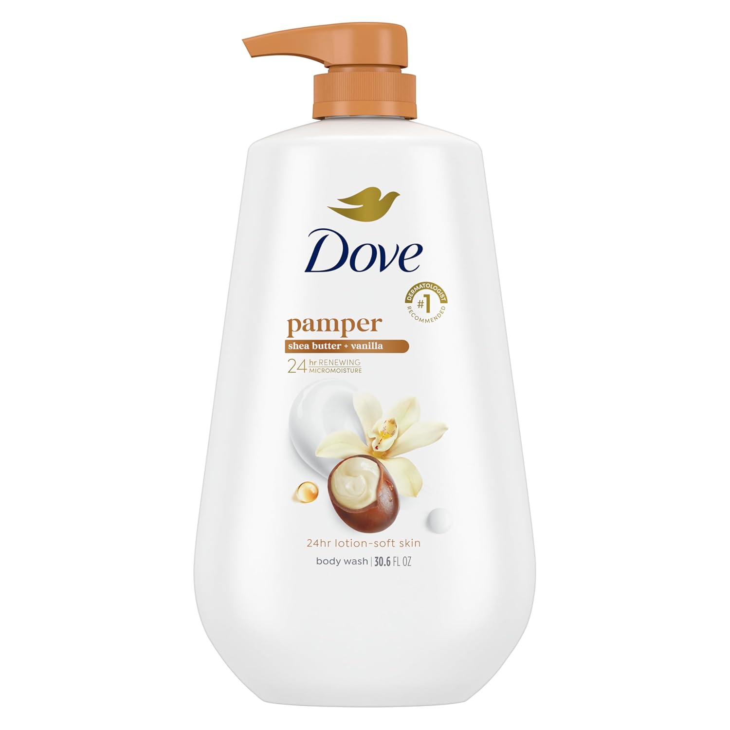 Dove Body Wash with Pump - Pamper Shea Butter & Vanilla, 30 fl. oz.