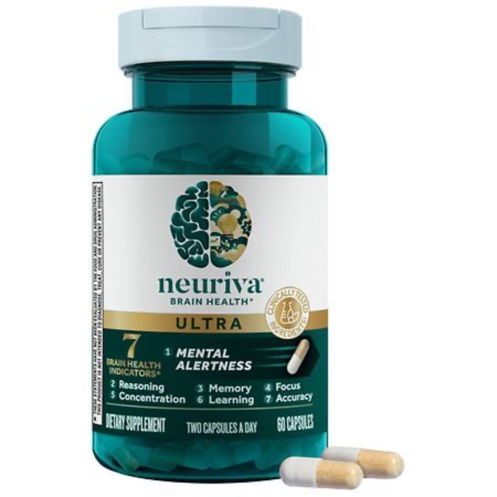 Neuriva Ultra Brain Health Supplement w/Vitamins B12 & B6 - 60 Caps.