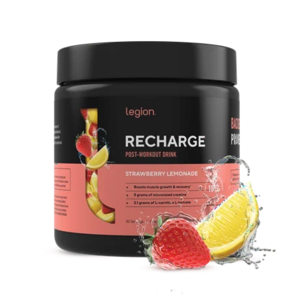 Legion Recharge Post-Workout Powder with Creatine - Strawberry Lemonade, 30 Servings