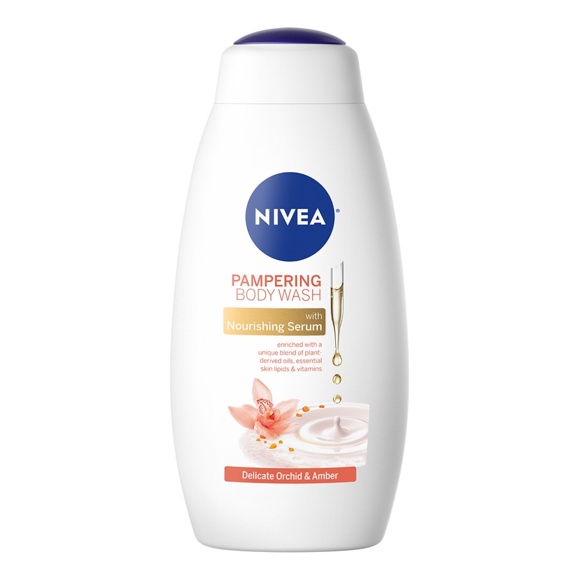 Nivea Pampering Body Wash with Nourishing Serum - Delicate Orchid & Amber  20 fl. oz.