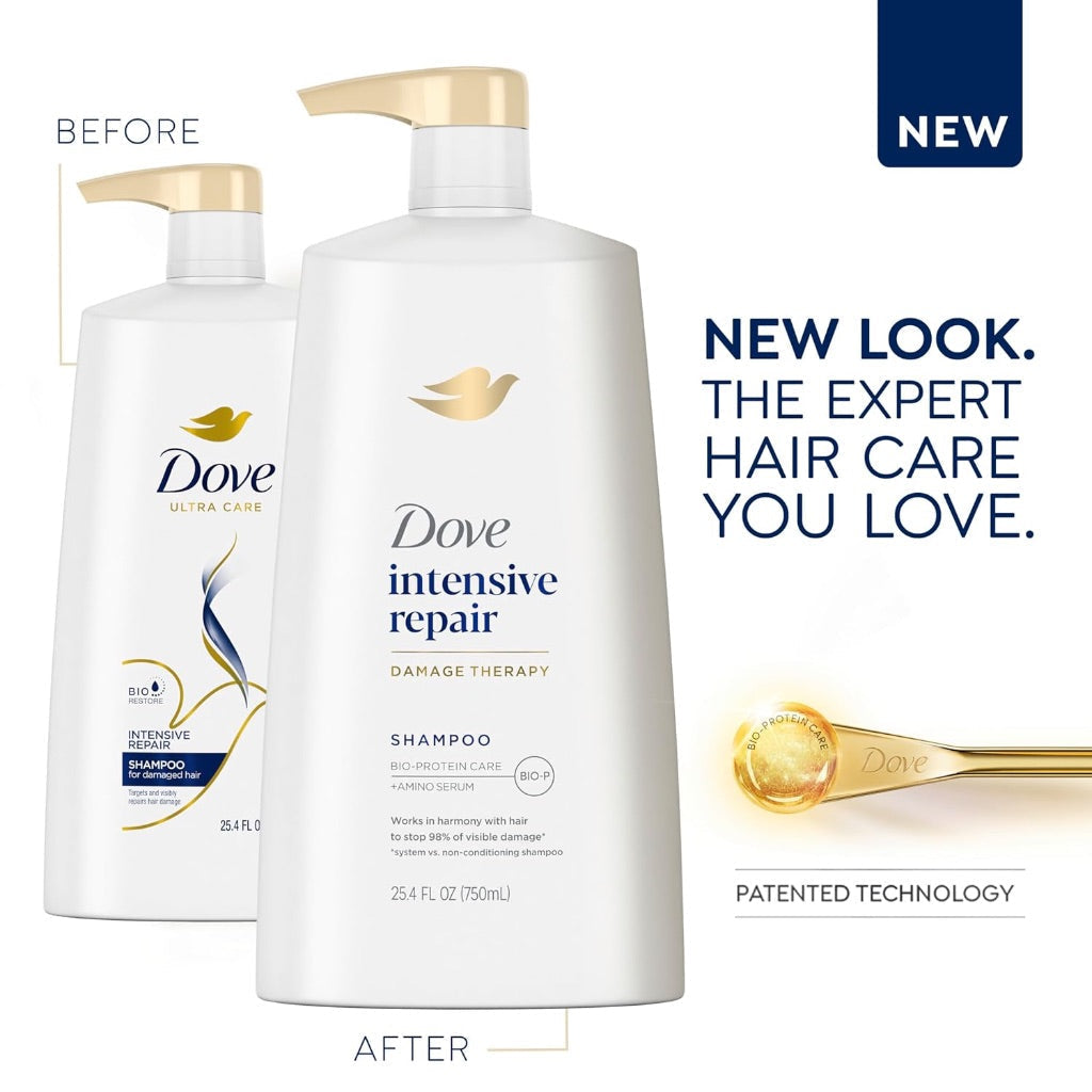 Dove Intensive Repair Damage Therapy Shampoo with Bio-Restore Complex - 25.4 fl. oz.