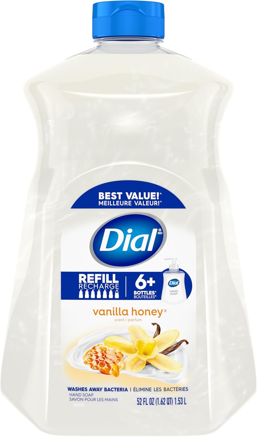 Dial Liquid Hand Soap Refill - Vanilla Honey Scent, 52 fl. oz.