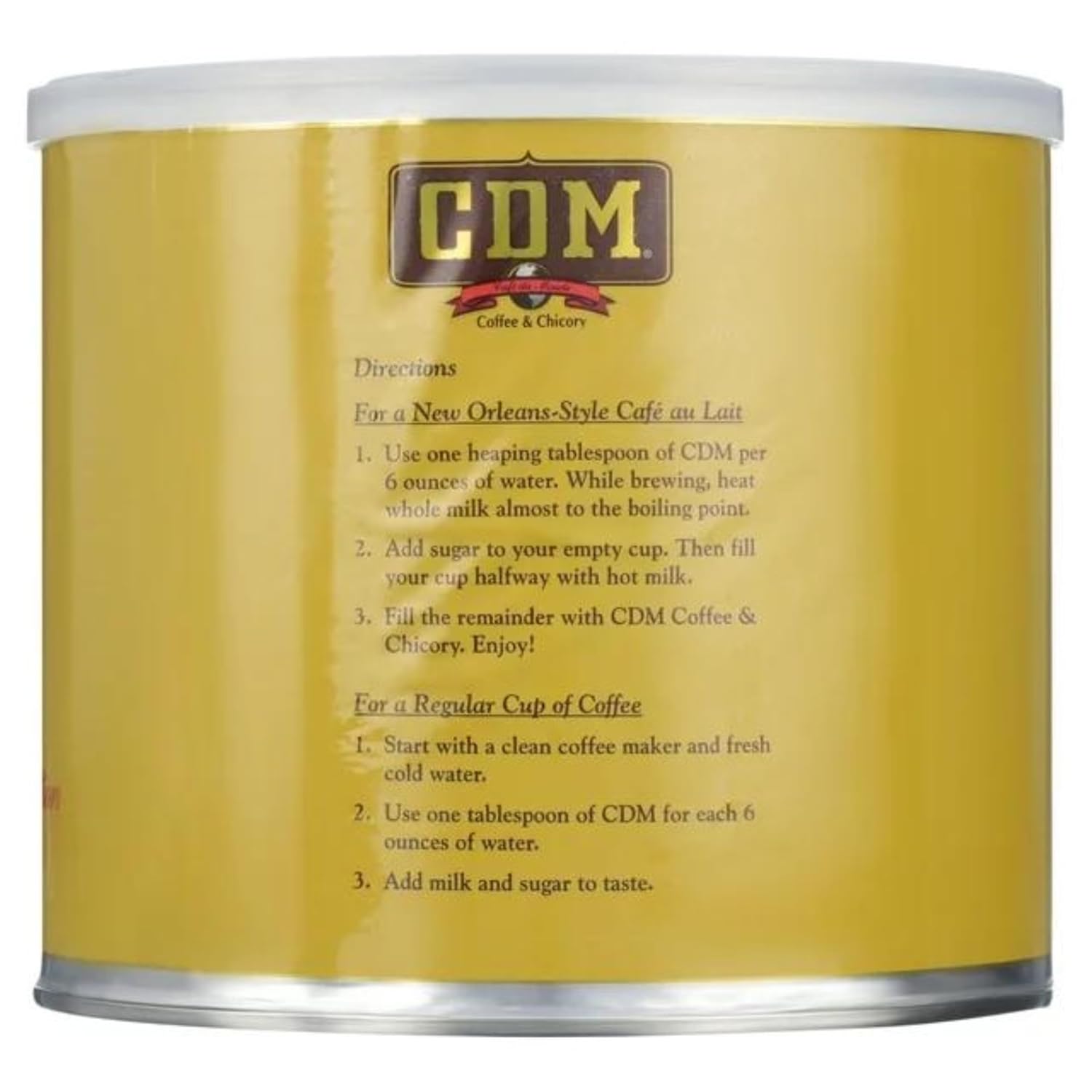 CDM Coffee & Chicory Regular Grind Ground Coffee - 34.5 oz Can