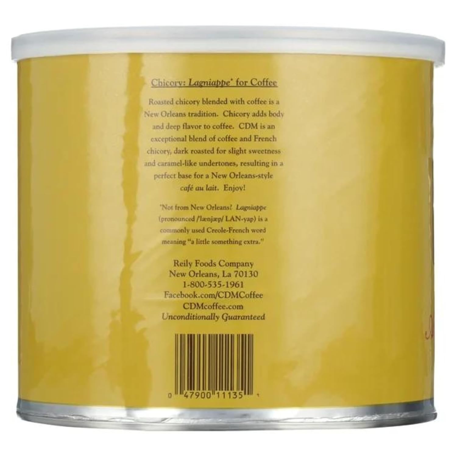 CDM Coffee & Chicory Regular Grind Ground Coffee - 34.5 oz Can