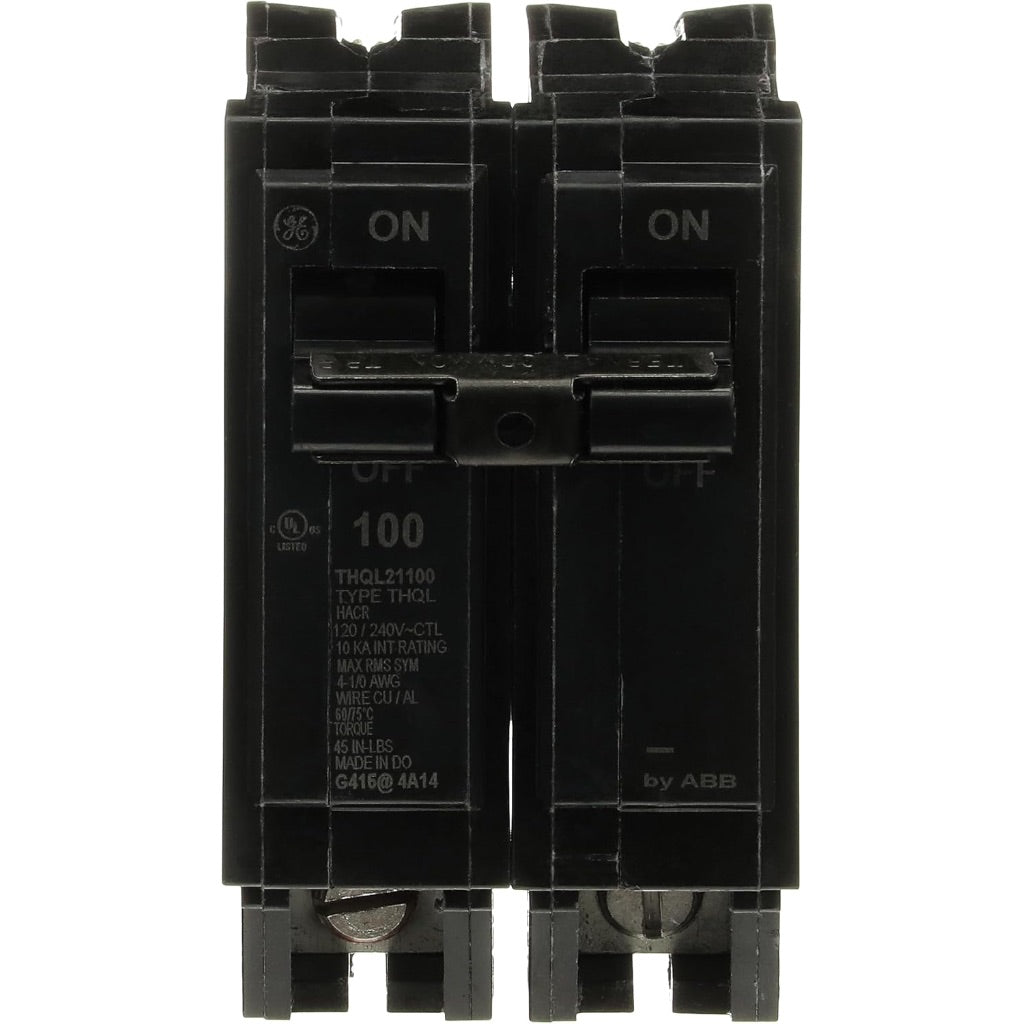 GE Double Pole Circuit Breaker, 100 Amp 120/240V (THQL21100P)