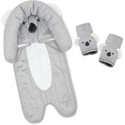 Travel Bug Baby & Toddler 3-Piece Head Support & Strap Covers Set for Car Seats, Strollers & Bouncers - (Koala)