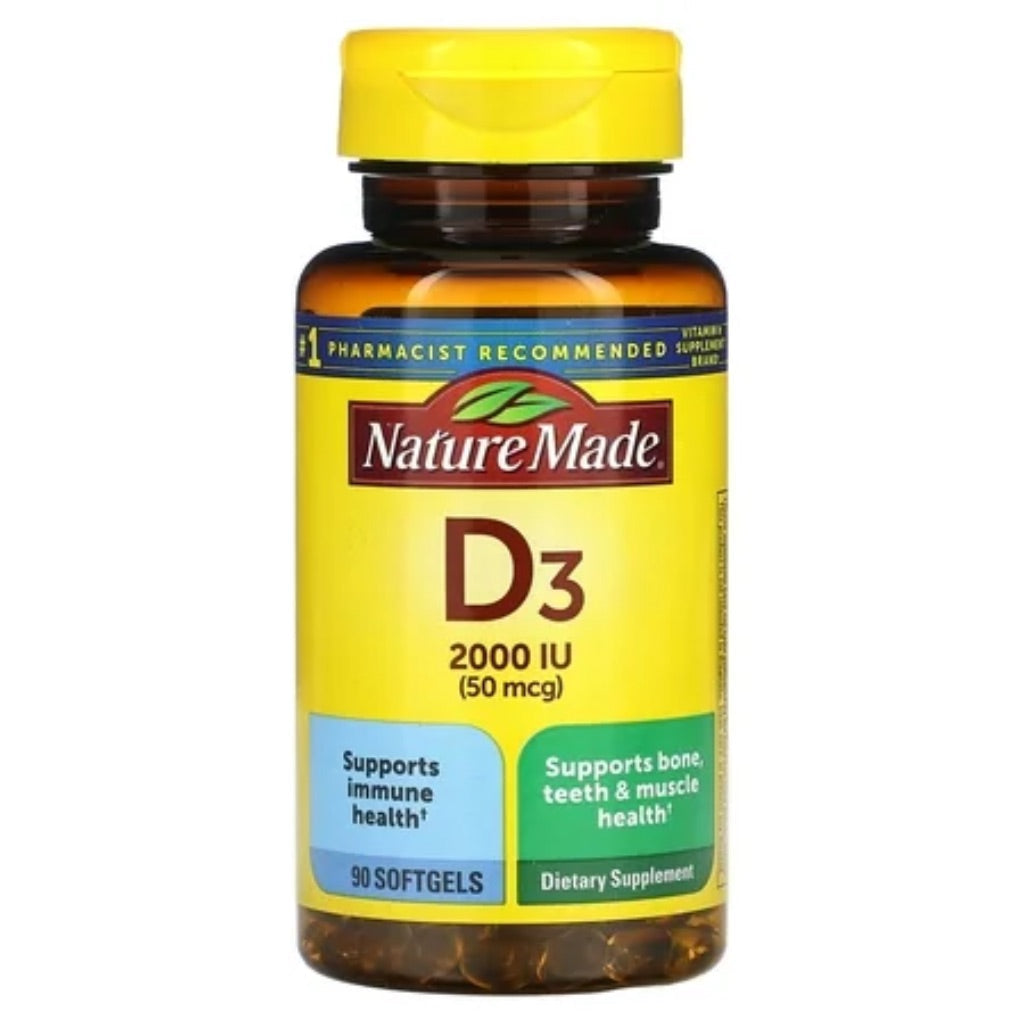 Nature Made Vitamin D3 2000 IU (50 mcg) - 90 Softgels