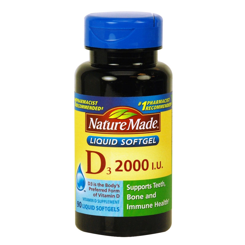 Nature Made Vitamin D3 2000 IU (50 mcg) - 90 Softgels